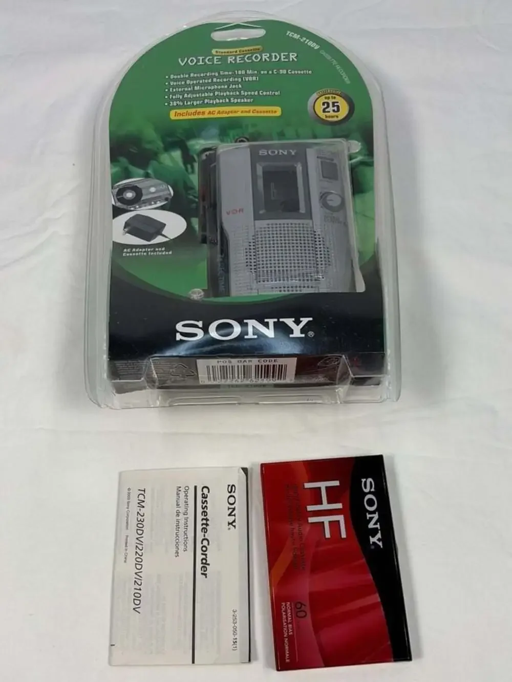 New Sony TCM-210DV Cassette/Voice Recorder Package Read description
